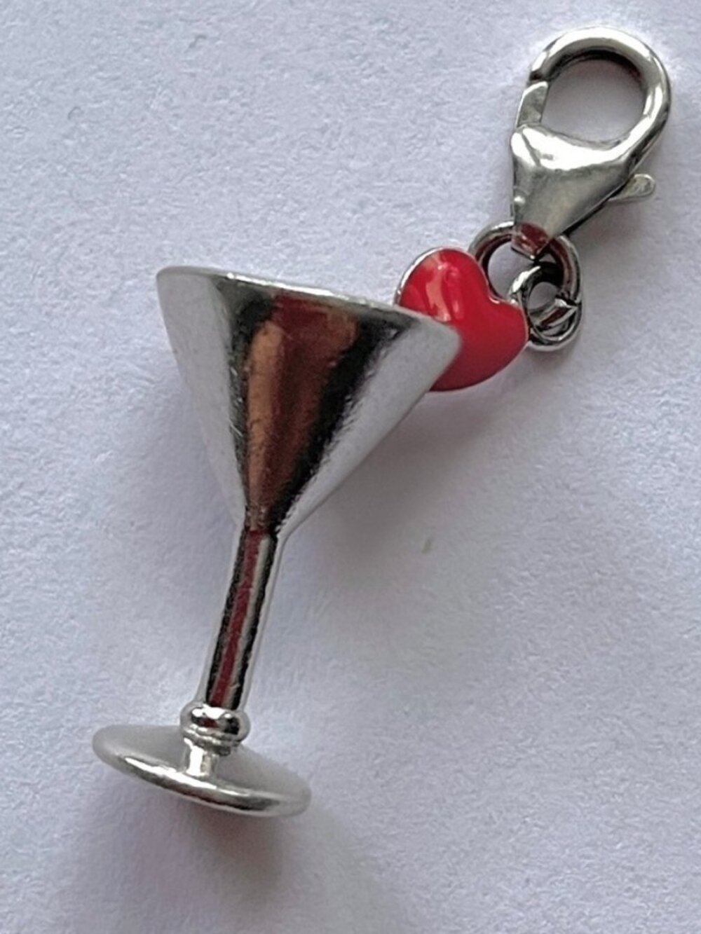 Chocolate Martini 925 Silver Dangle Charm